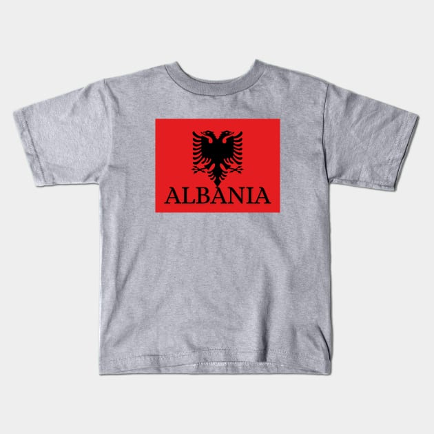 Albanian Flag Kids T-Shirt by aybe7elf